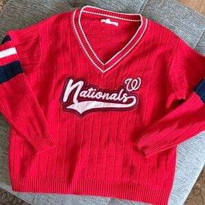 Red Nationals Women’s V-Neck Sweater
